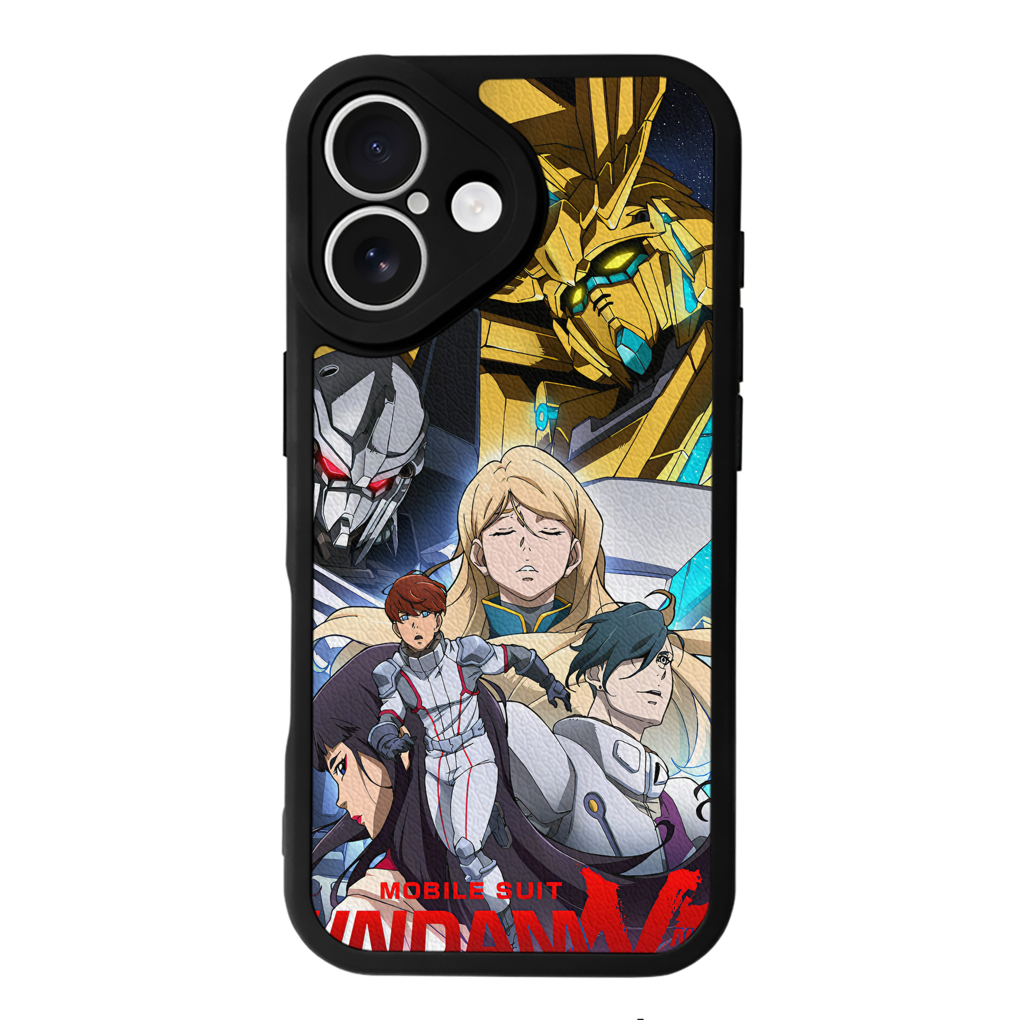 （画像用） 機動戦士ガンダム Mobile Suit Gundam 【iPhone 16シリーズ対応】シリコンスマホケース（レザー調） 材質：シリコン